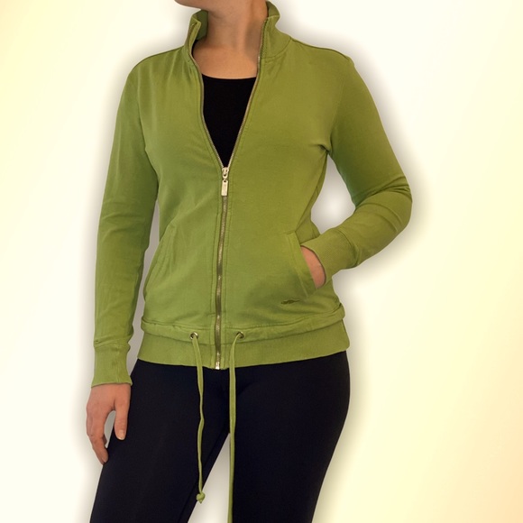 Roots Cinch Zip-Up Sweatshirt in Guacamole Green - Picture 1 of 15